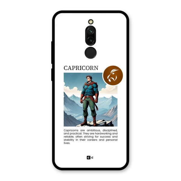 Clever Capricorn Glass Back Case for Redmi 8