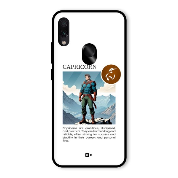 Clever Capricorn Glass Back Case for Redmi Note 7S
