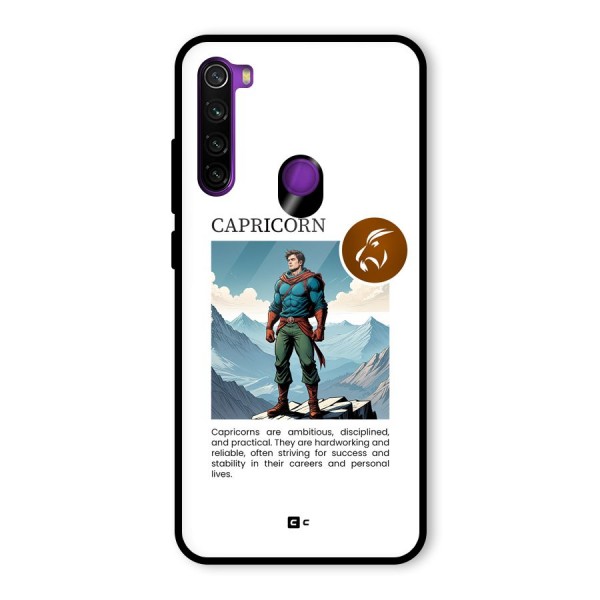 Clever Capricorn Glass Back Case for Redmi Note 8