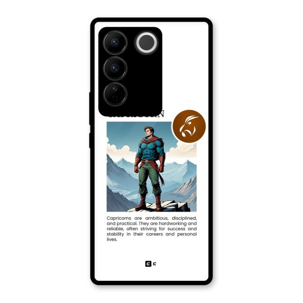 Clever Capricorn Glass Back Case for Vivo V27