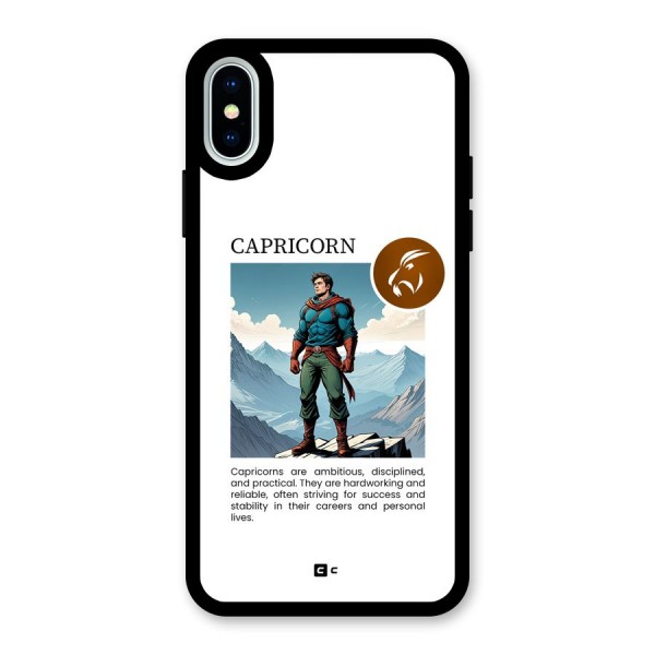 Clever Capricorn Glass Back Case for iPhone X