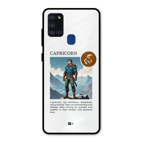 Clever Capricorn Metal Back Case for Galaxy A21s