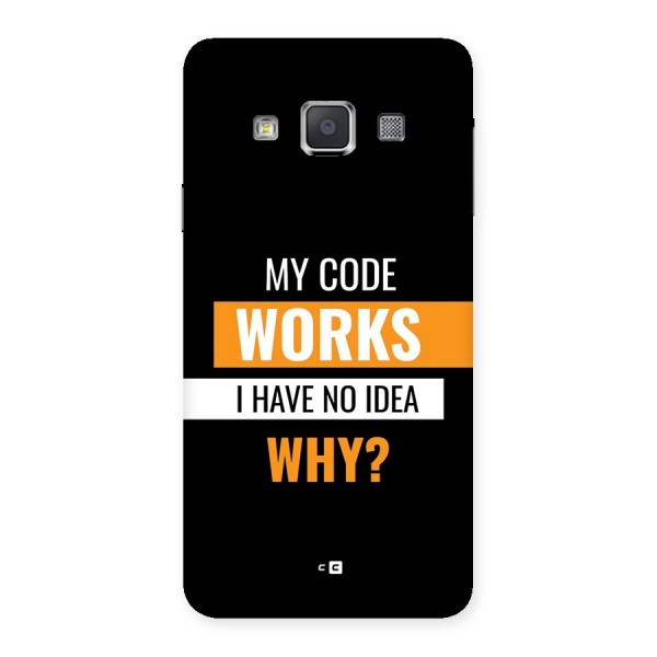Coders Thought Back Case for Galaxy A3