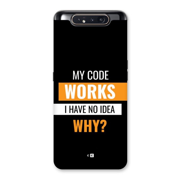 Coders Thought Back Case for Galaxy A80