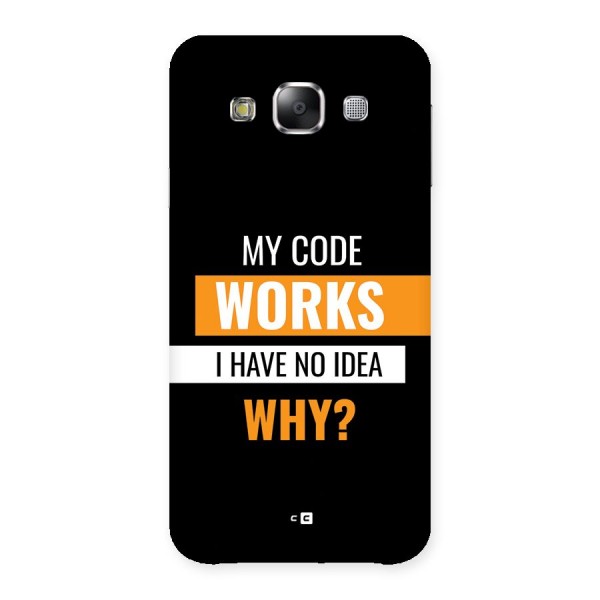 Coders Thought Back Case for Galaxy E5