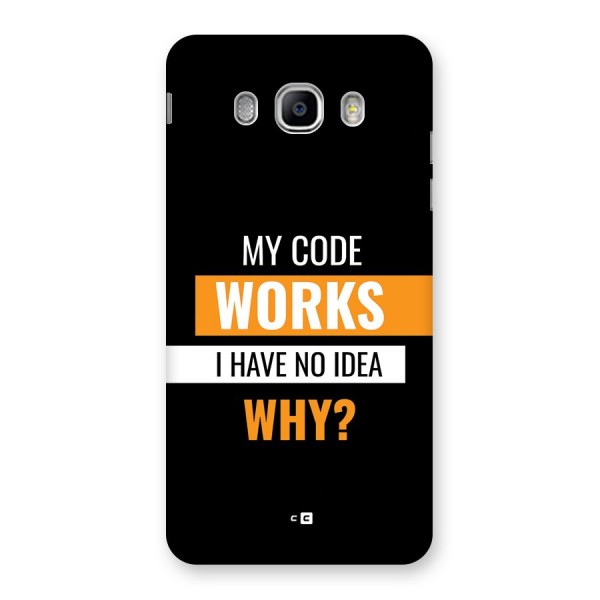 Coders Thought Back Case for Galaxy J5 2016