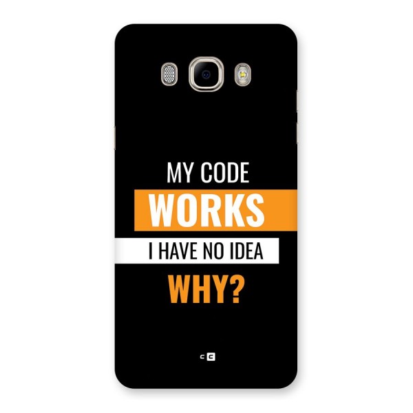 Coders Thought Back Case for Galaxy J7 2016
