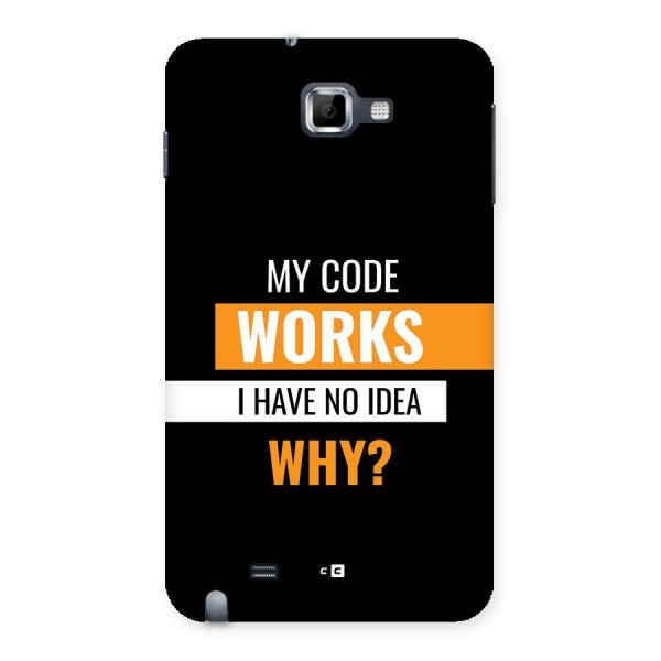 Coders Thought Back Case for Galaxy Note