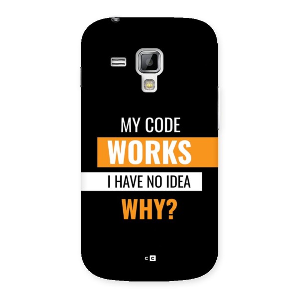 Coders Thought Back Case for Galaxy S Duos
