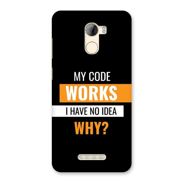 Coders Thought Back Case for Gionee A1 LIte