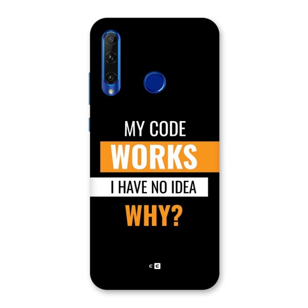 Coders Thought Back Case for Honor 20i