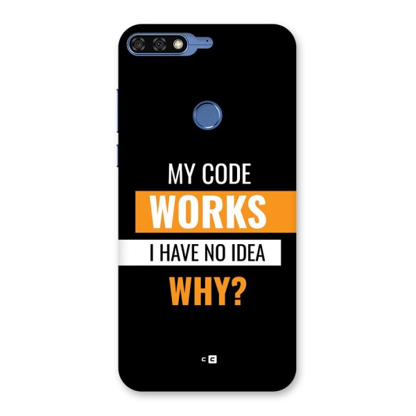 Coders Thought Back Case for Honor 7C