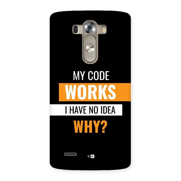 Coders Thought Back Case for LG G3