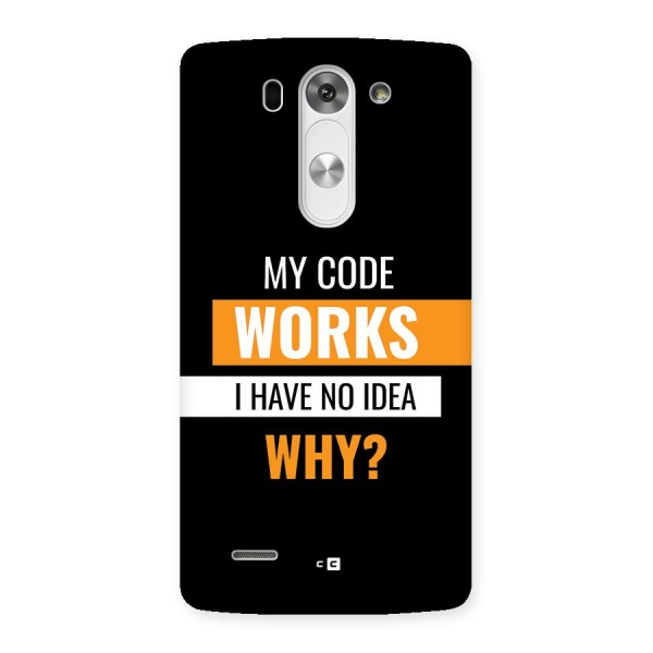 Coders Thought Back Case for LG G3 Beat