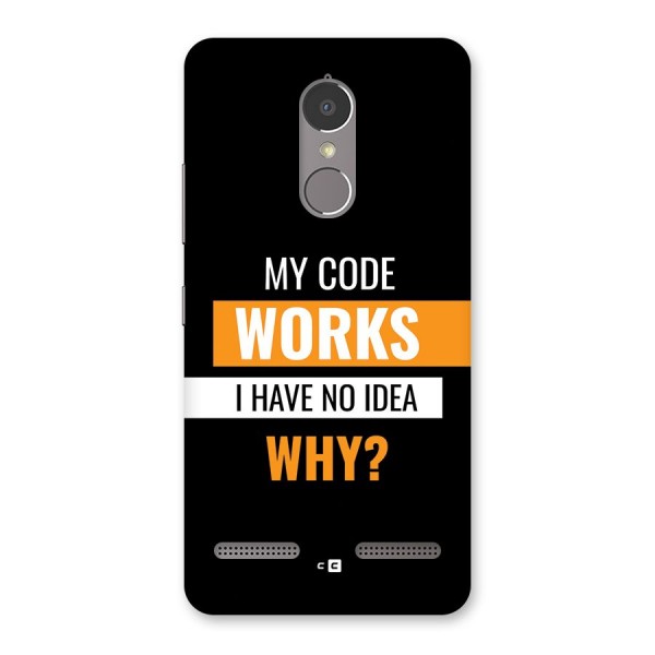 Coders Thought Back Case for Lenovo K6