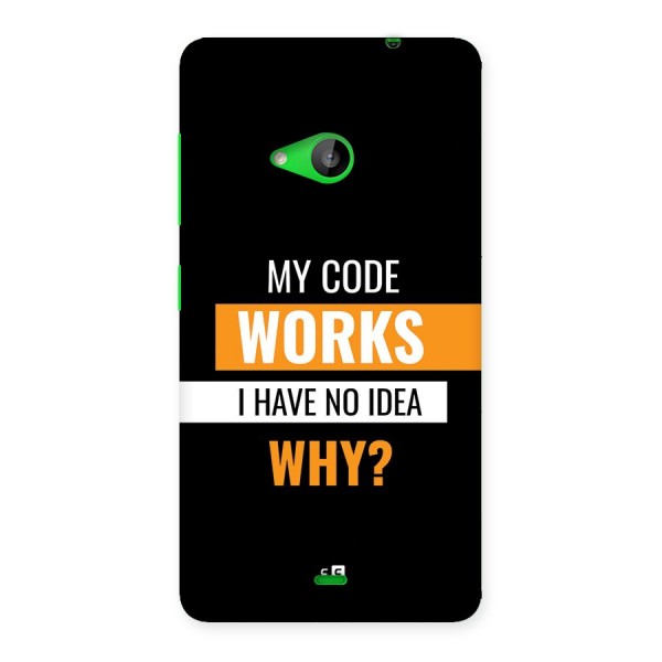 Coders Thought Back Case for Lumia 535