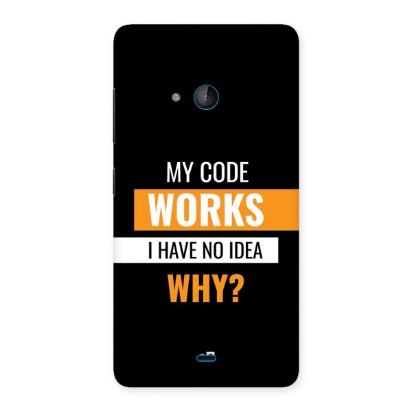 Coders Thought Back Case for Lumia 540