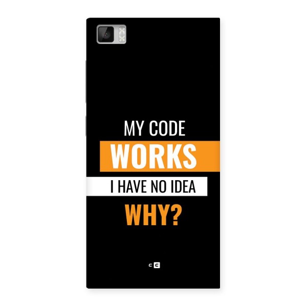 Coders Thought Back Case for Mi3