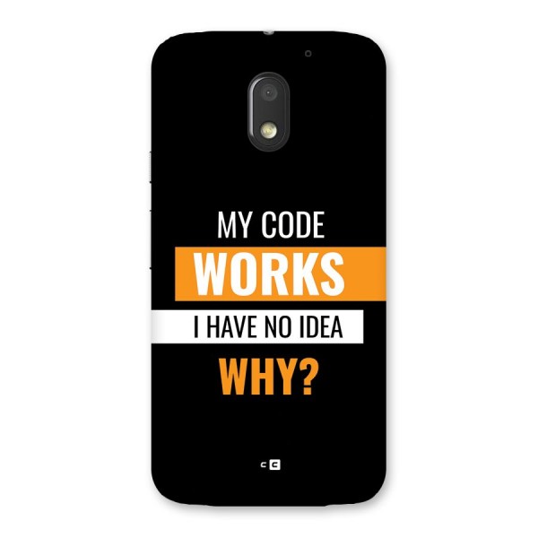 Coders Thought Back Case for Moto E3 Power