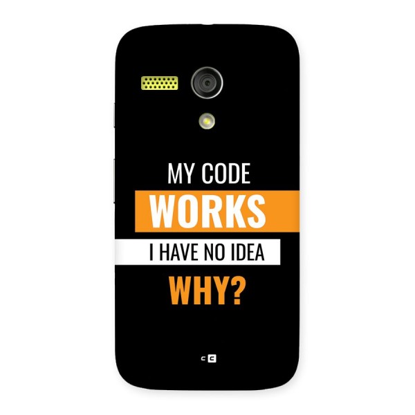 Coders Thought Back Case for Moto G