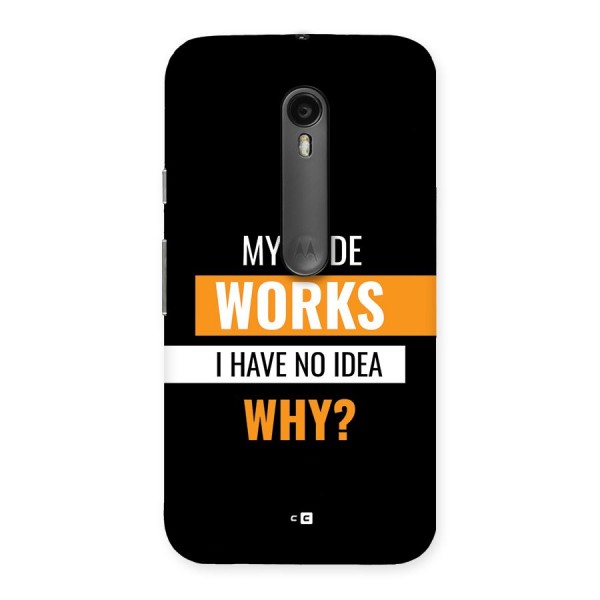 Coders Thought Back Case for Moto G3