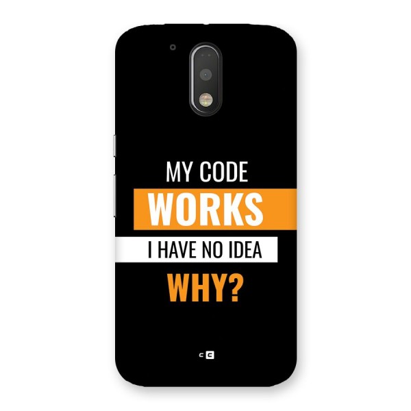 Coders Thought Back Case for Moto G4