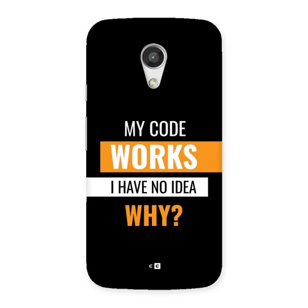 Coders Thought Back Case for Moto G 2nd Gen