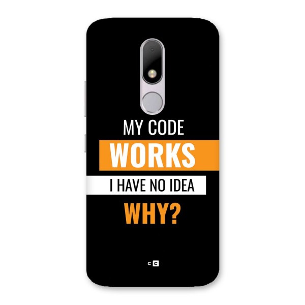 Coders Thought Back Case for Moto M