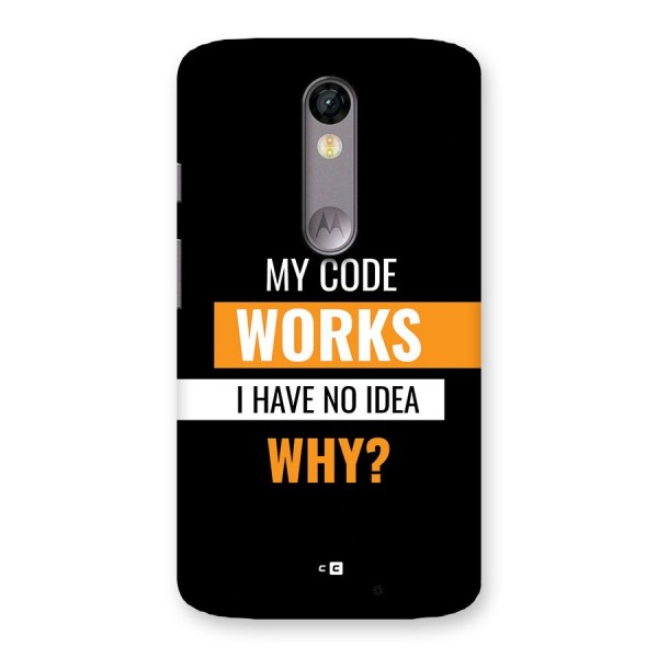 Coders Thought Back Case for Moto X Force