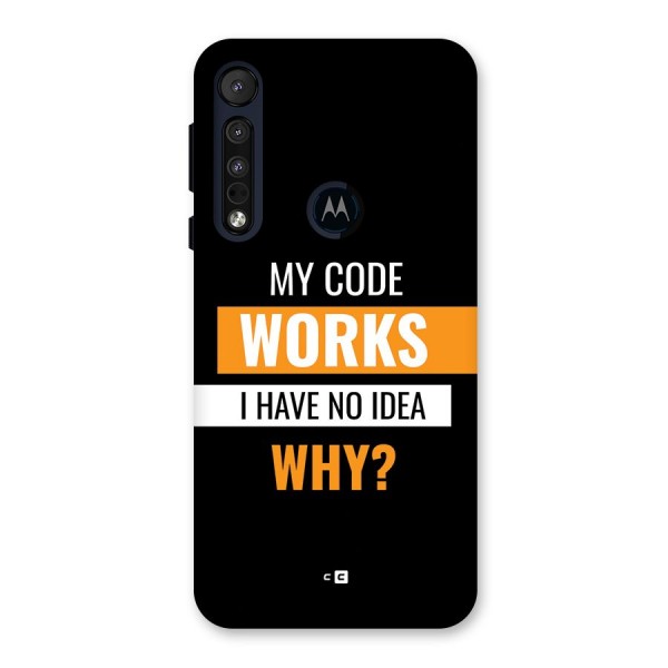 Coders Thought Back Case for Motorola One Macro