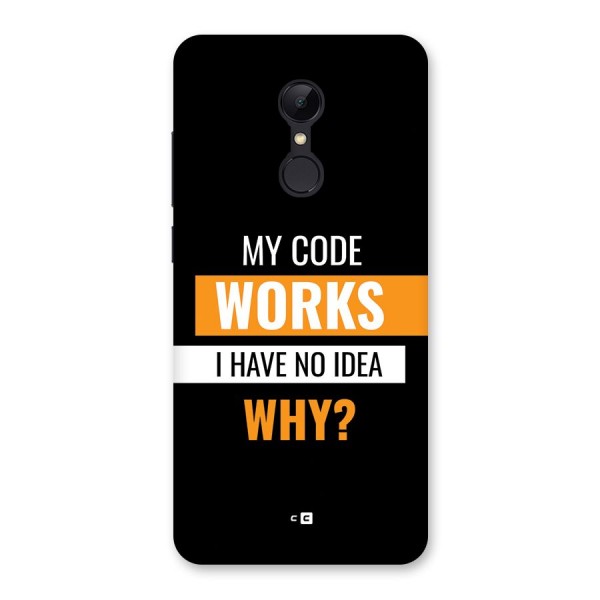Coders Thought Back Case for Redmi 5