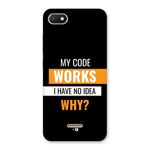 Coders Thought Back Case for Redmi 6A