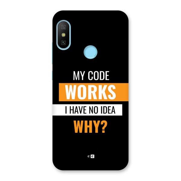 Coders Thought Back Case for Redmi 6 Pro
