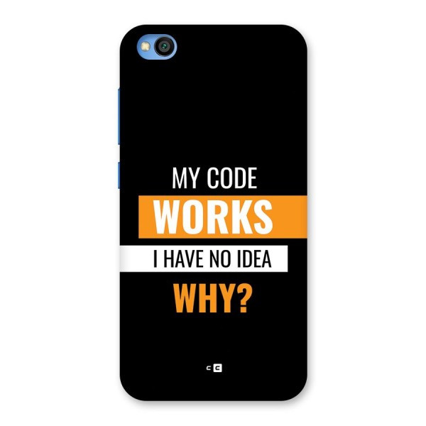 Coders Thought Back Case for Redmi Go