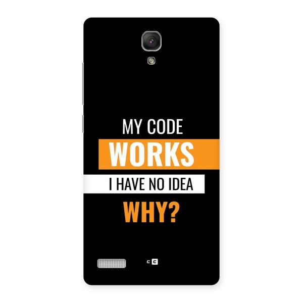 Coders Thought Back Case for Redmi Note