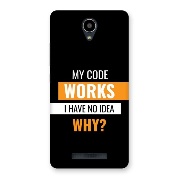 Coders Thought Back Case for Redmi Note 2