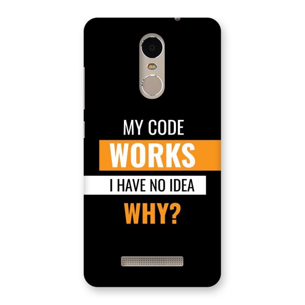 Coders Thought Back Case for Redmi Note 3