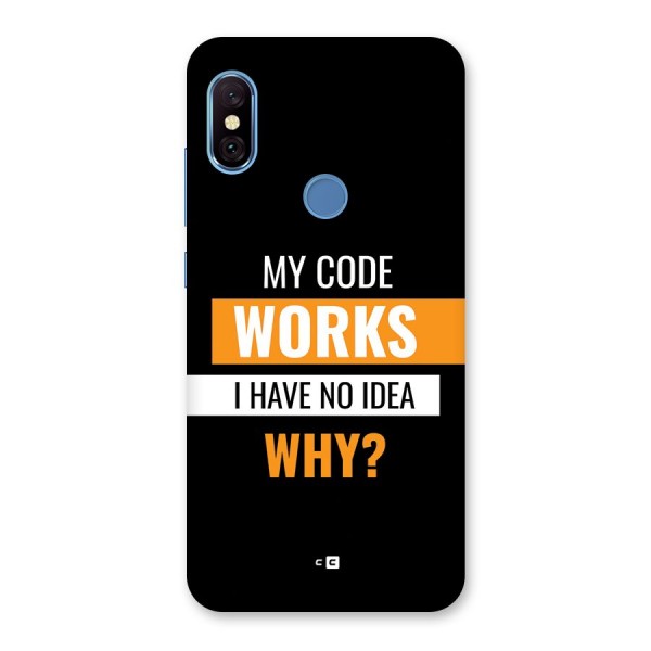 Coders Thought Back Case for Redmi Note 6 Pro