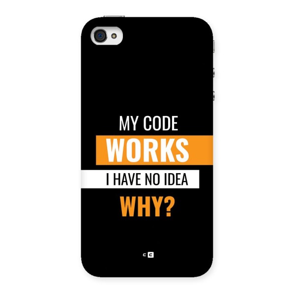 Coders Thought Back Case for iPhone 4 4s
