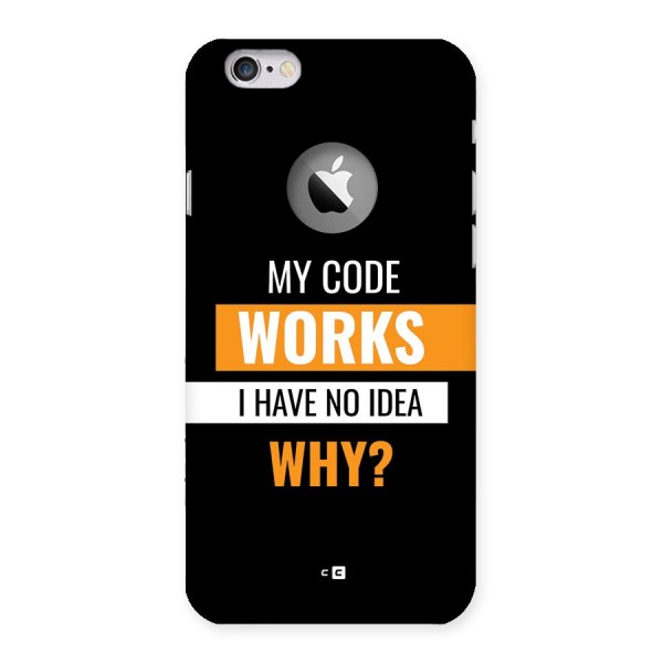 Coders Thought Back Case for iPhone 6 Logo Cut