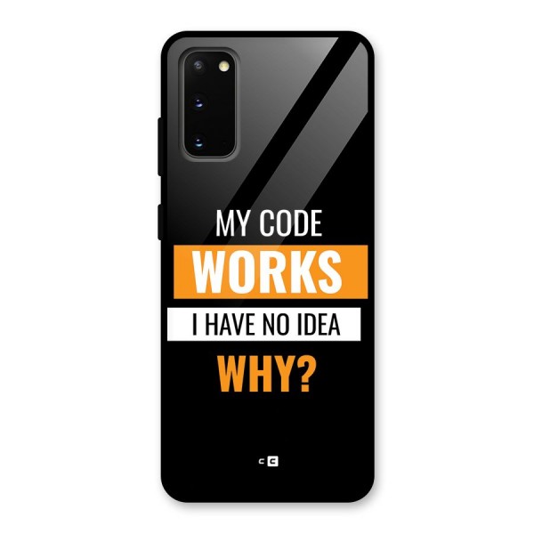 Coders Thought Glass Back Case for Galaxy S20