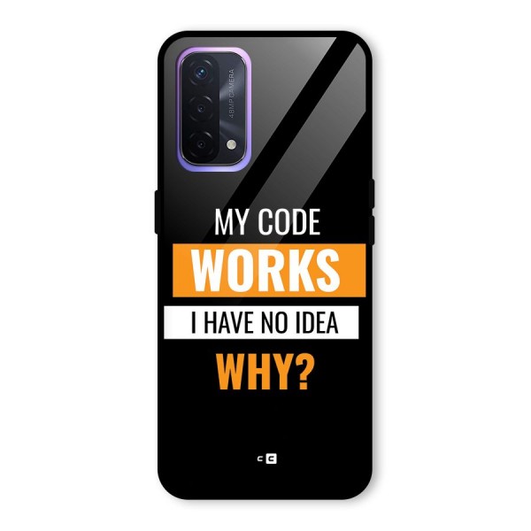 Coders Thought Glass Back Case for Oppo A74 5G