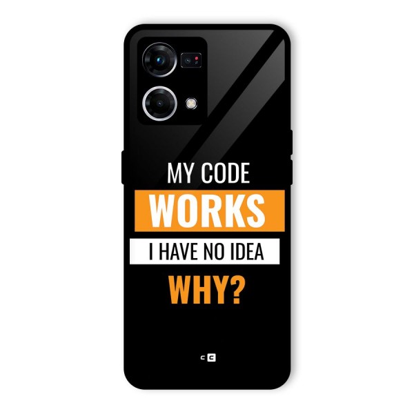 Coders Thought Glass Back Case for Oppo F21 Pro 4G