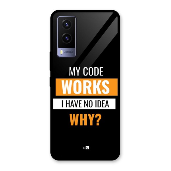 Coders Thought Glass Back Case for Vivo V21e 5G