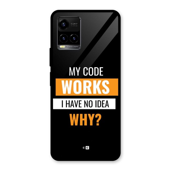 Coders Thought Glass Back Case for Vivo Y33s