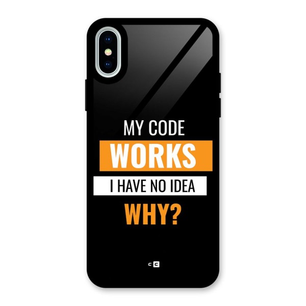 Coders Thought Glass Back Case for iPhone X