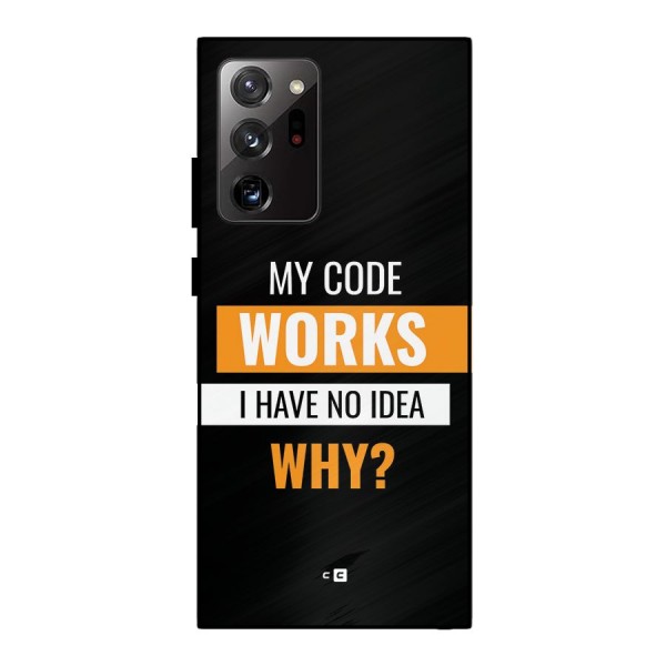 Coders Thought Metal Back Case for Galaxy Note 20 Ultra