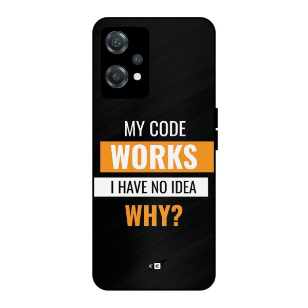 Coders Thought Metal Back Case for OnePlus Nord CE 2 Lite 5G