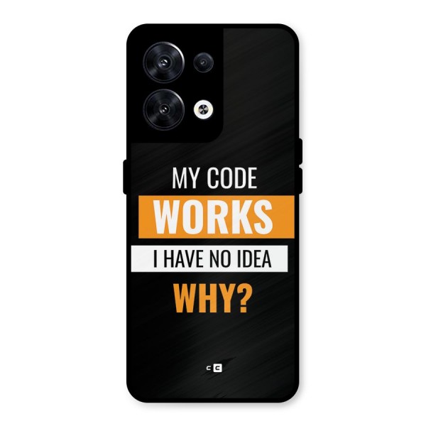 Coders Thought Metal Back Case for Oppo Reno8 5G