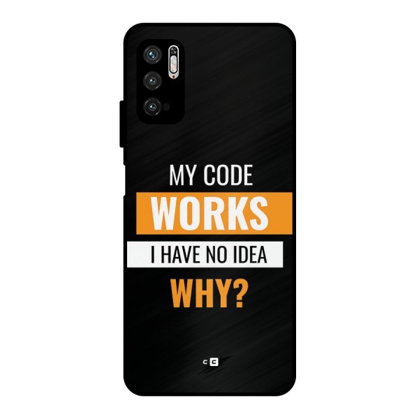Coders Thought Metal Back Case for Poco M3 Pro 5G